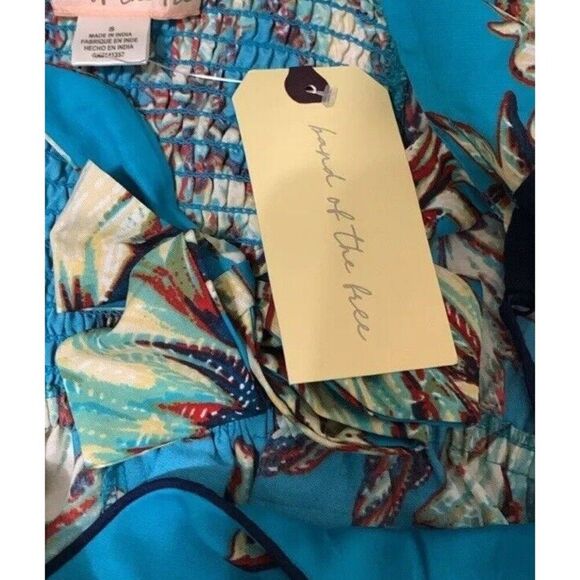 Band of the Free Wrap Dress Small Floral Blue - Picture 8 of 9